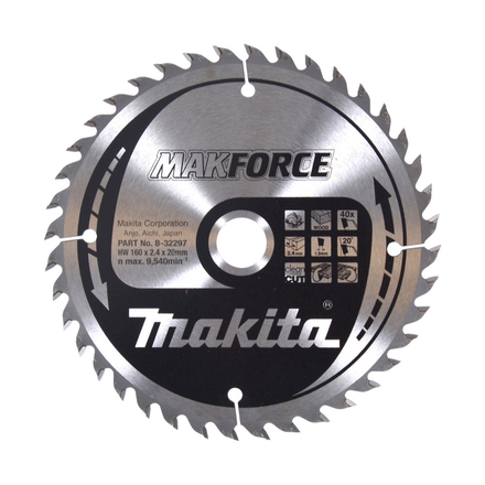 LAM TCT PO MAK 160/20/40 BOIS MAKITA - B32297