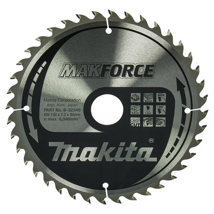 LAM TCT PO MAK 190/30/40 BOIS MAKITA - B32340