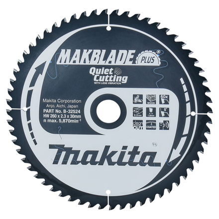 LAM TCT ST MAK+ 260/30/60 BOIS MAKITA - B32524