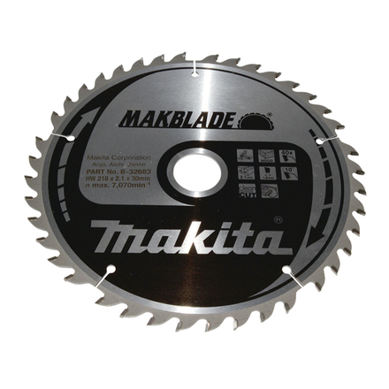 LAME CARBURE MAKBLADE BOIS 216X30MM 40D MAKITA - B32683