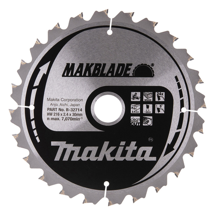 LAME CARBURE MAKBLADE BOIS 216X30MM 24D MAKITA - B32714