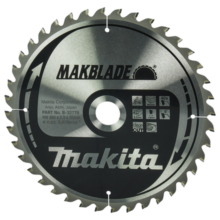 DISQUE BOIS MAKBLADE MAKITA 260 x 30 mm - B32770