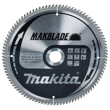 LAM TCT ST MAK 260/30/100 BOIS MAKITA - B32873