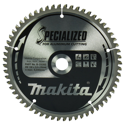 LAM TCT ST 190/20/60 SPE ALU MAKITA - B33283