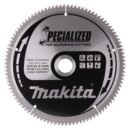 LAM TCT ST 260/30/100 SPE ALU MAKITA - B33336