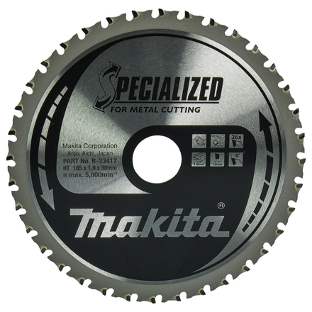 LAME CARBURE METAL PO 185X30MM 36D MAKITA - B33417