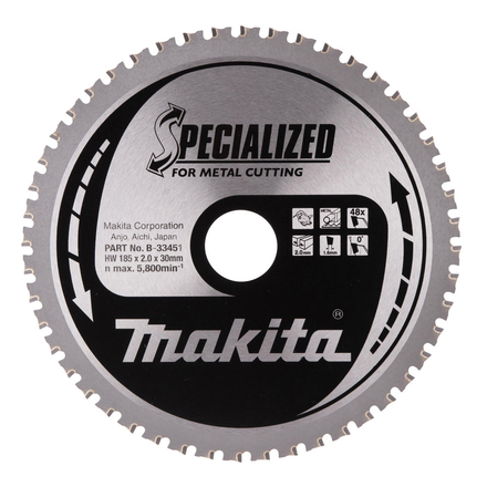LAME CARBURE TOLE MINCE PO 185X30MM 48D MAKITA - B33451