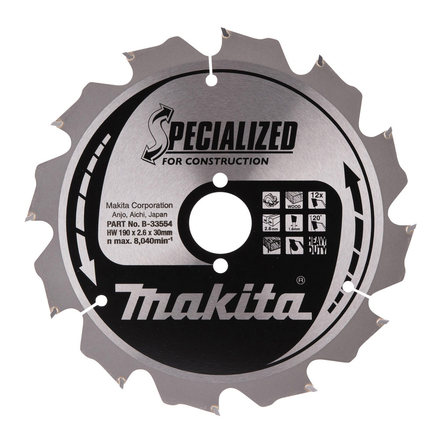 LAM TCT PO 190/30/12 SPE CSTR MAKITA - B33554