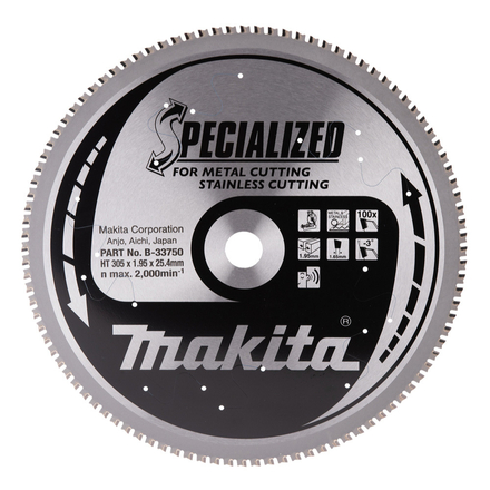 LAM TCT ST SIL 305/25/100 INOX MAKITA - B33750