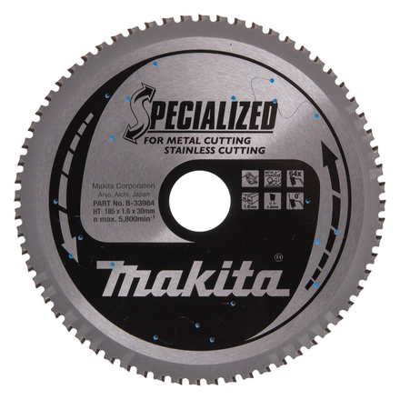 LAM TCT PO SIL 185/30/64 INOX MAKITA - B33984