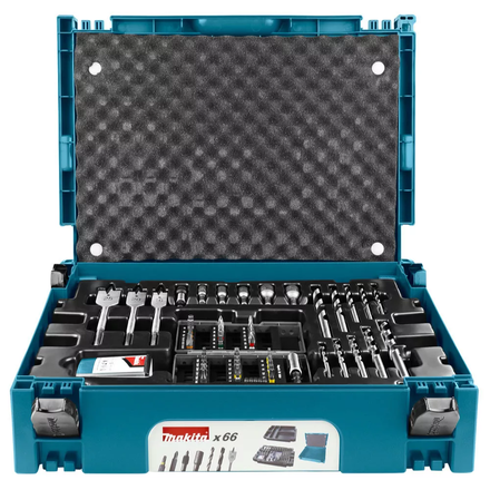 COFFRET MAKITA ENSEMBLE ACCESSOIRES 66 PIÈCES EN COFFRET MAKPAC -B-43044