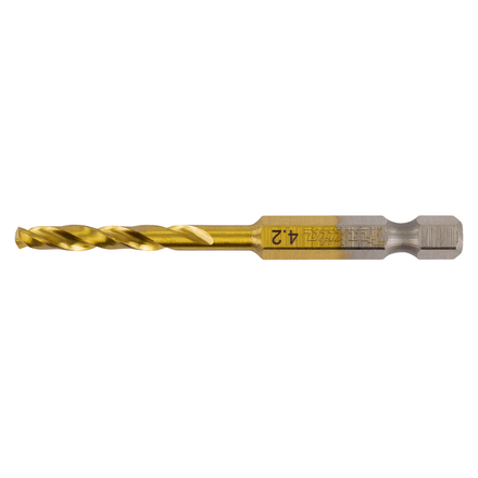 Forets MAKITA courts à métaux HSS titane pour visseuses à chocs 4.2X71 - B50930