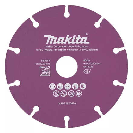 Disques à concrétion diamant pour métal makita - b53693