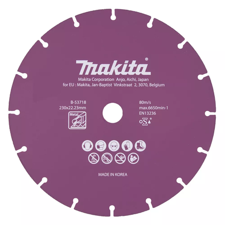 Disques à concrétion diamant pour métal makita - b53718