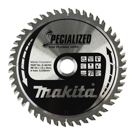 LAME CARBURE BOIS SPE PLO+BATT 165X20MM 48D MAKITA - B56764