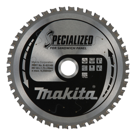 LAME CIRC SPE SANDW 165/20MM-42D MAKITA - B63149