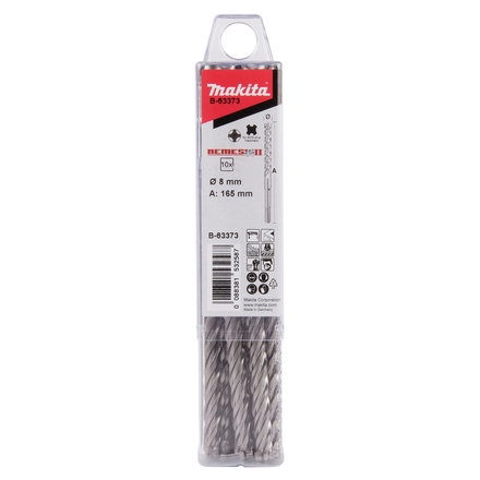 LOT DE 10 FORET SDS-PLUS NEMESIS2 8X160MM MAKITA - B63373