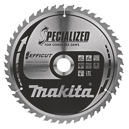 LAME CARBURE EFFICUT BOIS 260x30x45T MAKITA - B64624