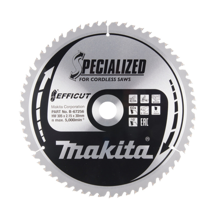 LAME CARBURE EFFICUT 305x30x60T MAKITA - B67256