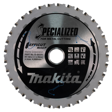 LAME CARB METAL EFFICUT 150X20MM 33D MAKITA - B69325