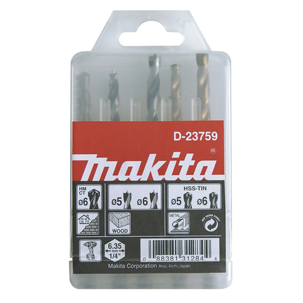 COFFRET 5 FORETS HEXAGONAUX 1/4'' - D23759