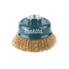 Brosse boisseau à fils acier laitonés et ondulés - 75mm M14 - MAKITA - D39768