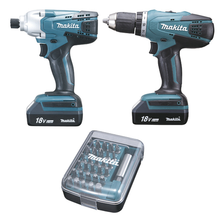 Ensemble de 2 machines MAKITA empreinte spéciale (TD127DZ + DF457DZ) - DK18354X1