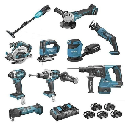 Ensemble MAKITA de 10 machines BL1850 - DLX1011PTJ