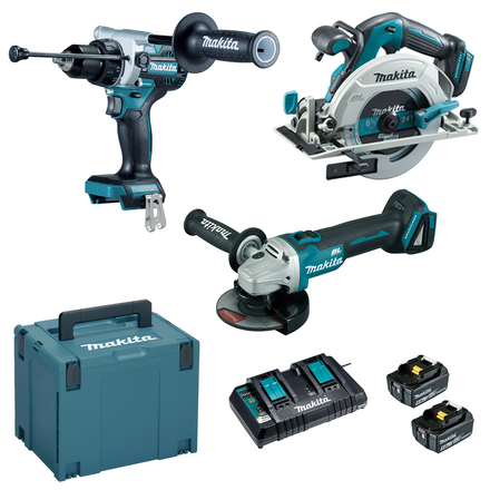 Ensemble de 3 machines 18 V Li-Ion - MAKITA - DLX3178PTJ