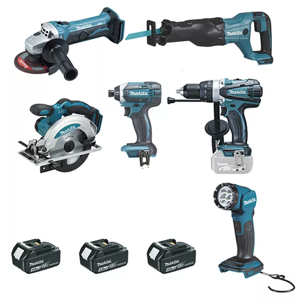 Ensemble de 6 machines MAKITA 18 V Li-Ion 4 Ah - DLX6104MX1