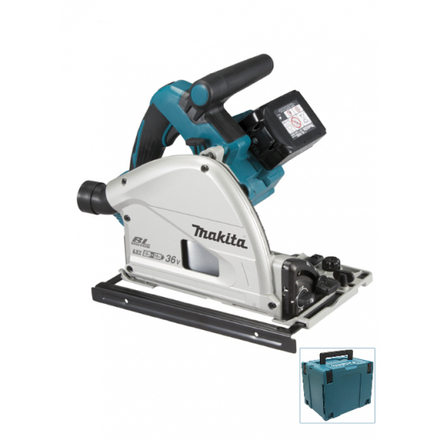 SCIE PLONGEANTE MAKITA 18 V LI-ION 5 AH 165 MM+2 BATTERIES +1 CHARGEUR RAPIDE + 1 COFFRET -DSP600PT2J