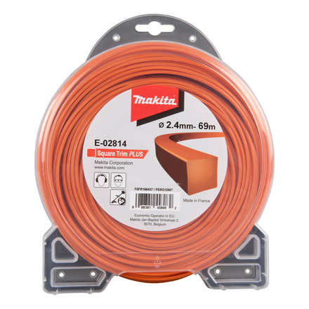 FIL CARRE SQUARE TRIM+ 2,4mm 69m MAKITA - E02814