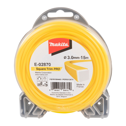 FIL CARRE SQUARE TRIM PRO 3mm 15m MAKITA - E02870