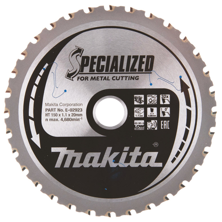 LAME CARBURE METAL SPE MET+BATT 150X20MM 32D MAKITA - E02923