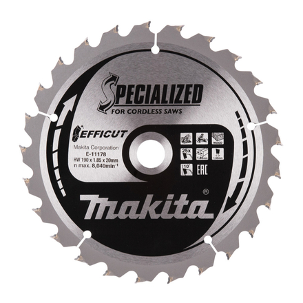 LAME EFFICUT BOIS 190x20MM 25D MAKITA - E11178