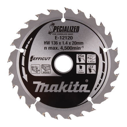 LAME CARBURE EFFICUT 136x20x25T MAKITA - E12120
