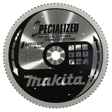 LAME CARBURE BOIS EFFICUT 305X25,4MM 96D MAKITA - E19750