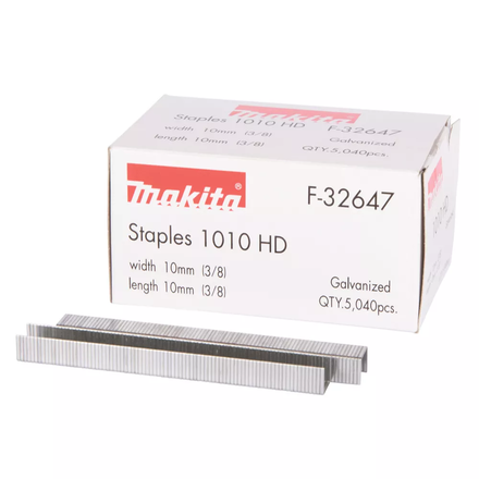 AGRAFES 10X10,6MM TIGE 0,5X1,25MM (2500 PCS) MAKITA - F32647