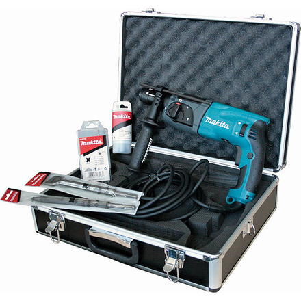 Coffret Aluminium avec Perfo-burineur SDS-Plus 780 W 24 mm MAKITA + Accessoires -HR2470TX1