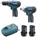 Ensemble de 2 machines MAKITA 10,8 V Li-Ion 1,3 Ah (DF330D + TD090D) - LCT204J