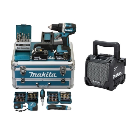 Perceuse visseuse LXT DDF484RTX6 avec accessoires et enceinte DMR202B - MAKITA - LOT0248