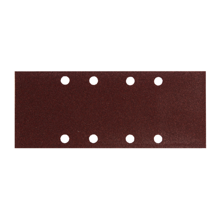 10 FEUILLES RECTANGULAIRES MAKITA ABRASIVES 93X230 MM GRAIN 80 - 4 + 4 TROUS-P318370-80