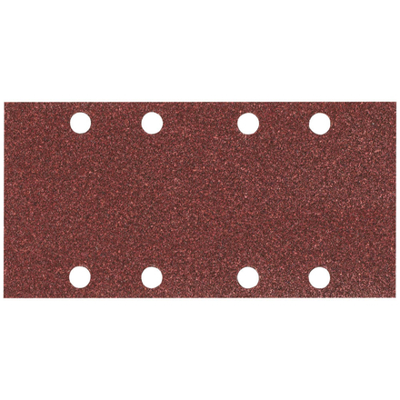 10 FEUILLES RECTANGULAIRES MAKITA ABRASIVES 93X185 MM GRAIN 40 - 4 + 4 TROUS - AUTO-AGRIPPANT-P318710-40