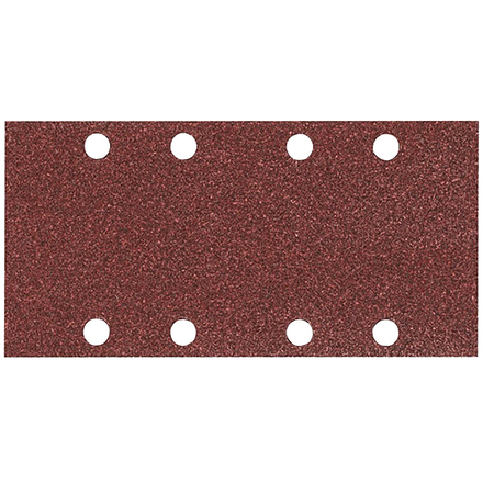 10 FEUILLES RECTANGULAIRES MAKITA ABRASIVES 93X185 MM GRAIN 100 - 4 + 4 TROUS - AUTO-AGRIPPANT-P318710-100