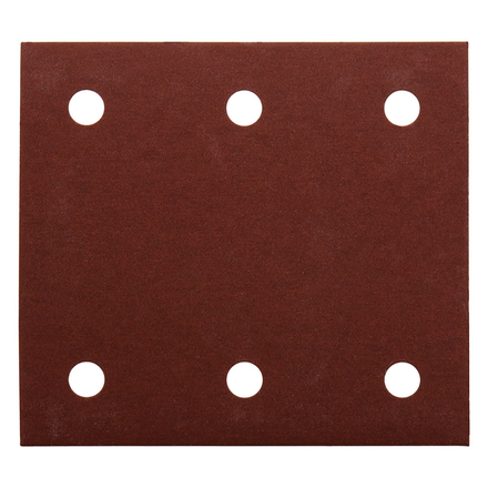 10 FEUILLES RECTANGULAIRES MAKITA ABRASIVES 114X102 MM GRAIN 320 - 3 + 3 TROUS - AUTO-AGRIPPANT-P330870-320