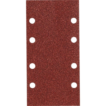 10 FEUILLES RECTANGULAIRES MAKITA ABRASIVES 93X185 MM GRAIN 150 - 4 + 4 TROUS - AUTO-AGRIPPANT-P318710-150