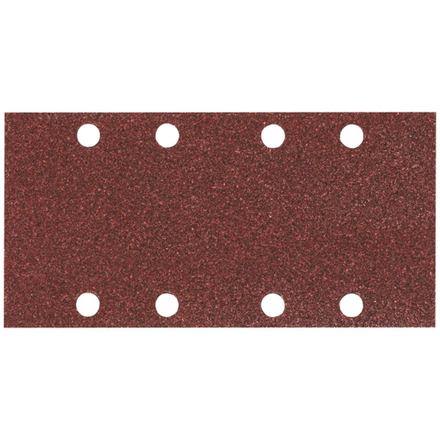10 FEUILLES RECTANGULAIRES MAKITA ABRASIVES 93X185 MM GRAIN 180 - 4 + 4 TROUS - AUTO-AGRIPPANT-P318710-180