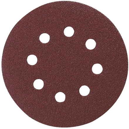 disques abrasifs grain 320 Makita Diam. 125 mm auto-agrippant 8 trous (bois/métal) lot de 10 -P435330-320