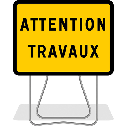 PANNEAU DE SIGNALISATION KC1 ATTENTION TRAVAUX 800X600MM CLASSE 1 KC122P800X600CLT NADIA