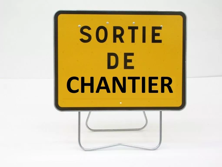 PANNEAU DE SIGNALISATION KC1 SORTIE DE CHANTIER 800X600MM T1 NADIA SIGNALISATION  N002KC1SCH800X600CLT